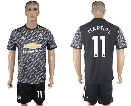 Manchester United #11 Martial Black Soccer Club Jersey - Click Image to Close